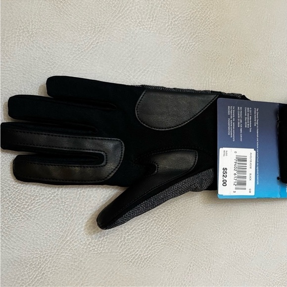 Isotoner black and gray smart touch gloves Size Small/Medium made in France - Picture 2 of 10